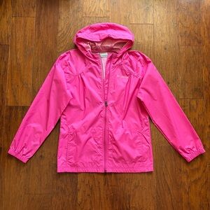 Columbia Girls Waterproof Rain Jacket Hot Pink | Size Girls Large 14/16